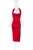 Vivienne Westwood Red Off Shoulder or Halterneck Corset Dress Gown