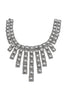 Vogue Silver Metal Faceted Dome Choker Necklace
