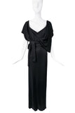 Vivienne Westwood Black Corset Belted Draped Goddess Dress Gown Spring 2015