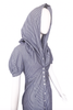 Vivienne Westwood Black Striped Cotton Hood Shirt Dress