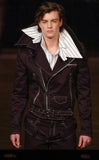 Xavier Delcour Black Double Oversized Collar Shirt Runway
