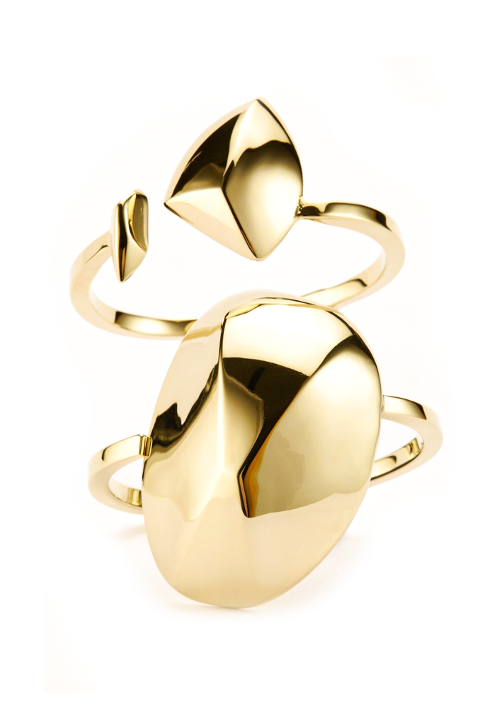 Xenia Bous Gold Dancing Stone Cuff Stone 10