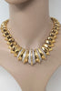 Saint Laurent YSL Gold Crystal Massive 1980's Snake Choker Necklace