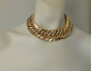 Saint Laurent YSL Massive Gold Curb Chain Choker Necklace